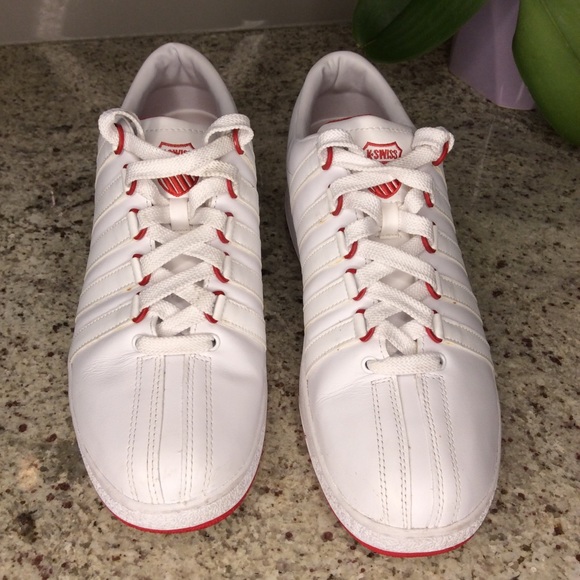 white leather k swiss